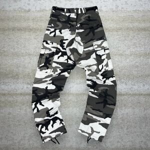 Vintage 90s Military Tactical Pants Mens XS Baggy Wide Leg Winter Camo